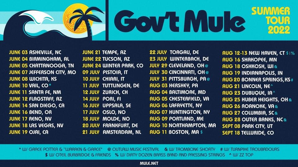 Gov’t Mule Summer Tour 2022