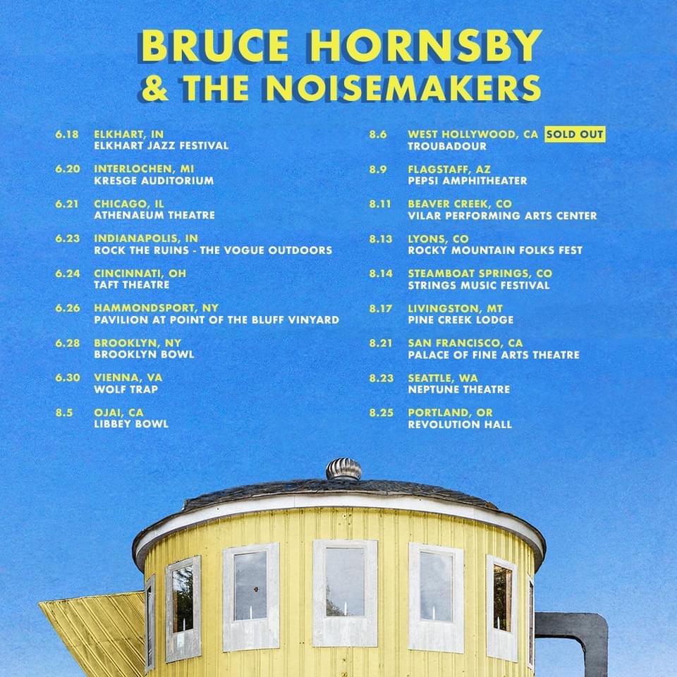 Bruce Hornsby & The Noisemakers 2022 Tour Announced
