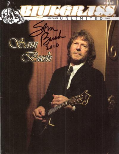 a Copy of Bluegrass Unlimited Magazine, Signed by Sam Bush