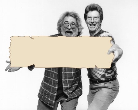 Create KindPics Post or eCards with Jerry Garcia and Phil Lesh of the Grateful Dead